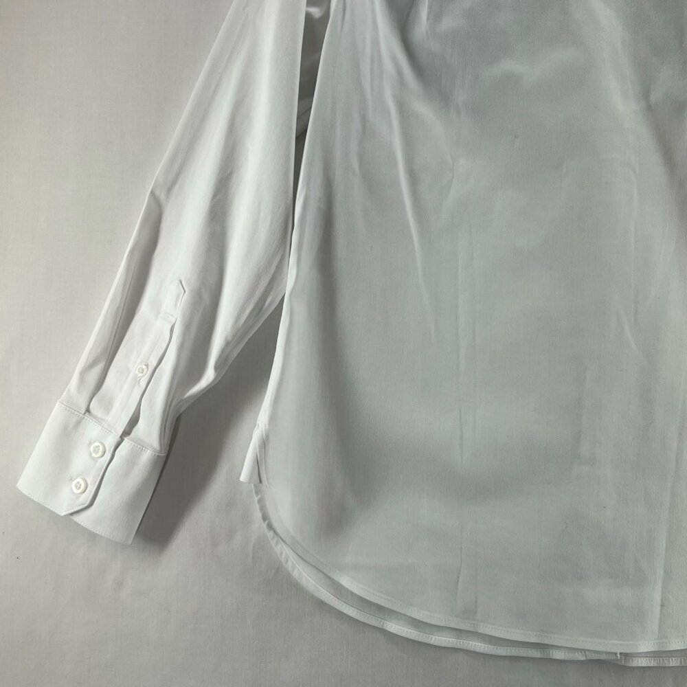 Chicos No Iron Wildflower Embroidered Shirt Womens 0 Long Sleeve Button Up White - Picture 11 of 15